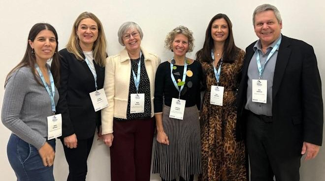 Some of the key people behind the development of vamorolone - Sheli Rodney (Duchenne Research Fund), Emily Reuben OBE (Co-founder and Chief Executive of Duchenne UK), Professor Katie Bushby (Newcastle University), Professor Michela Guglieri (Newcastle University), Alex Johnson OBE (Co-founder of Joining Jack and Duchenne UK, Professor Eric Hoffman (Binghamton University)